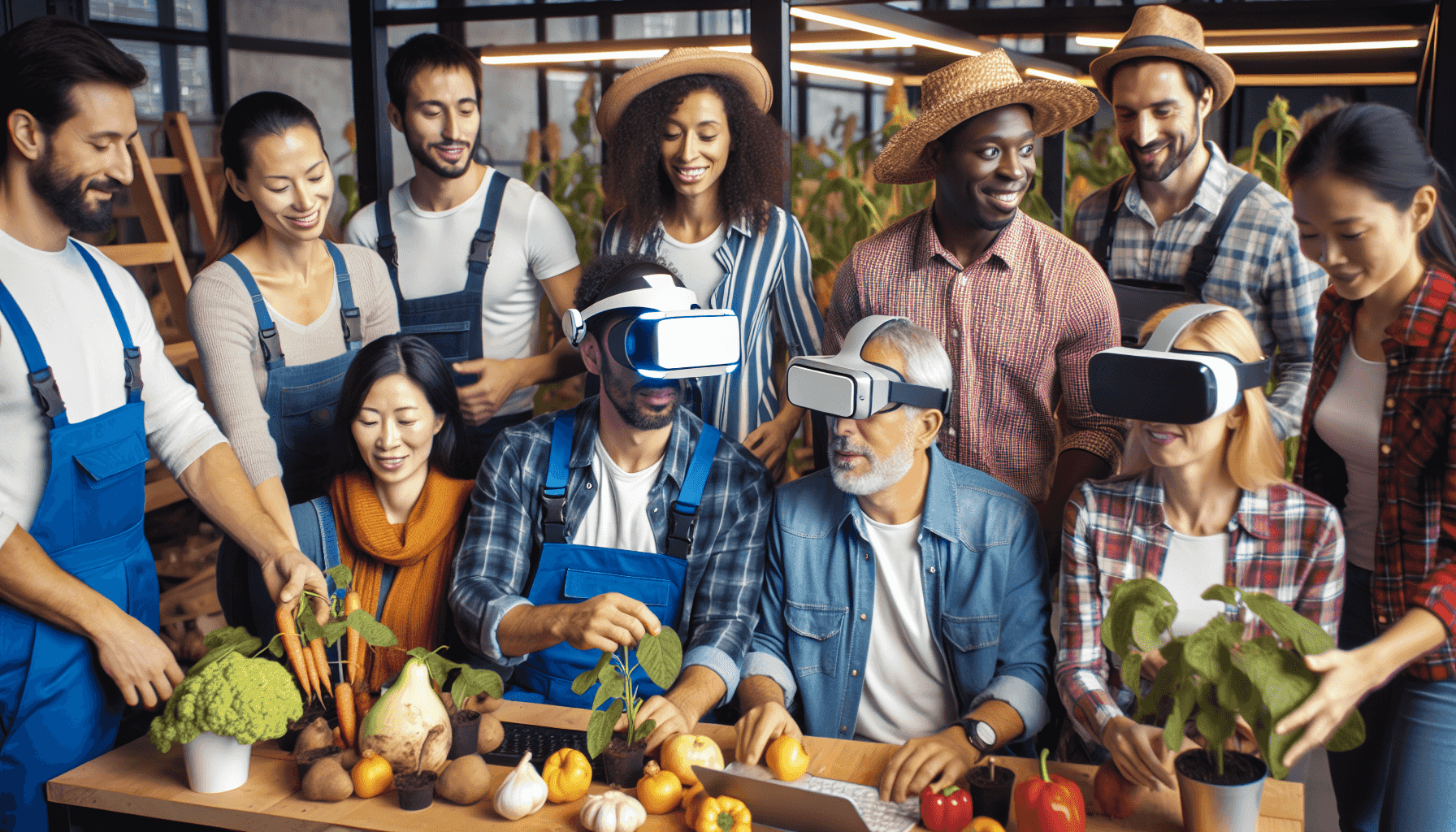 Farmers learning with VR
